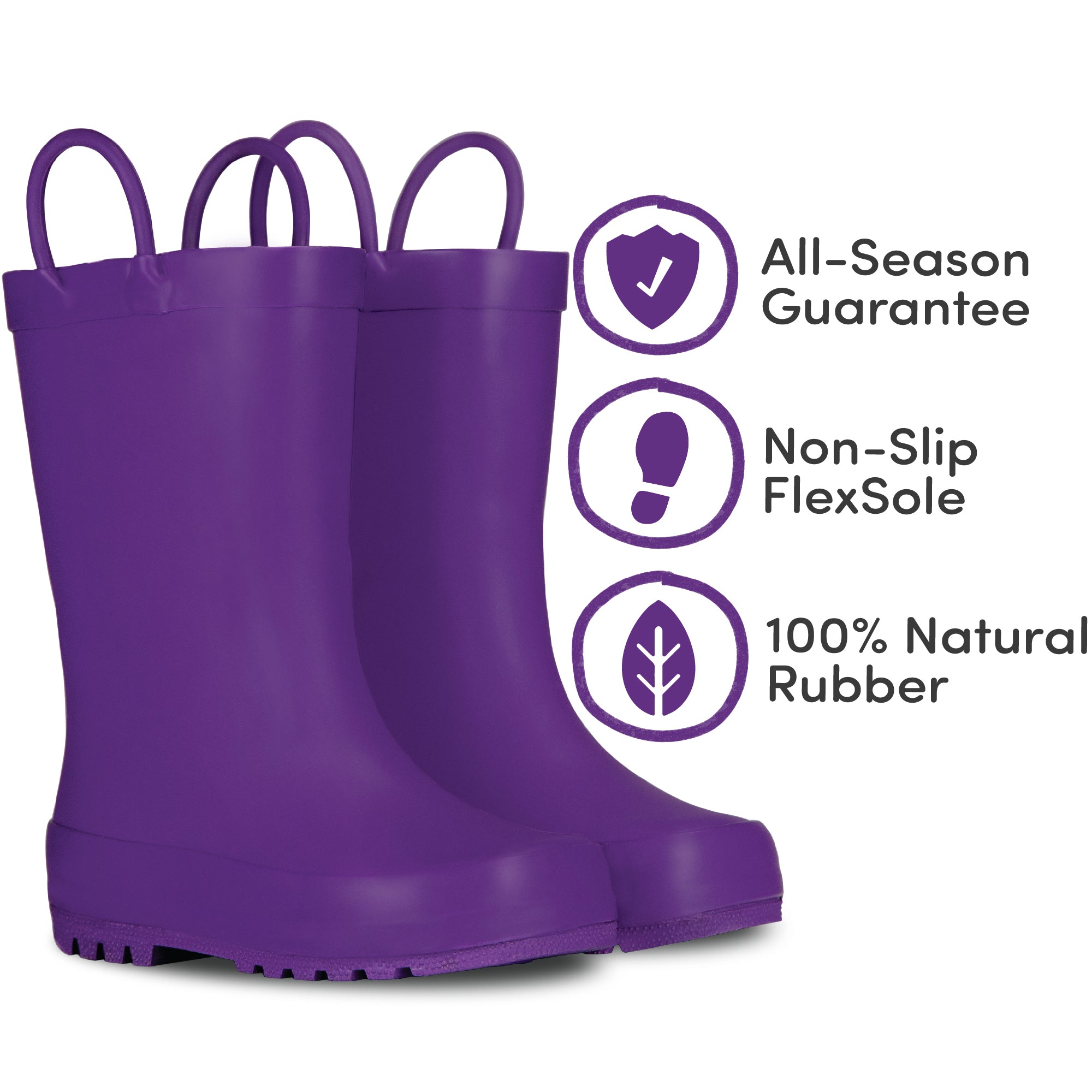 Grape Jelly Purple Matte Rain Boots