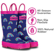 Hearts and Rainbows Rain Boot