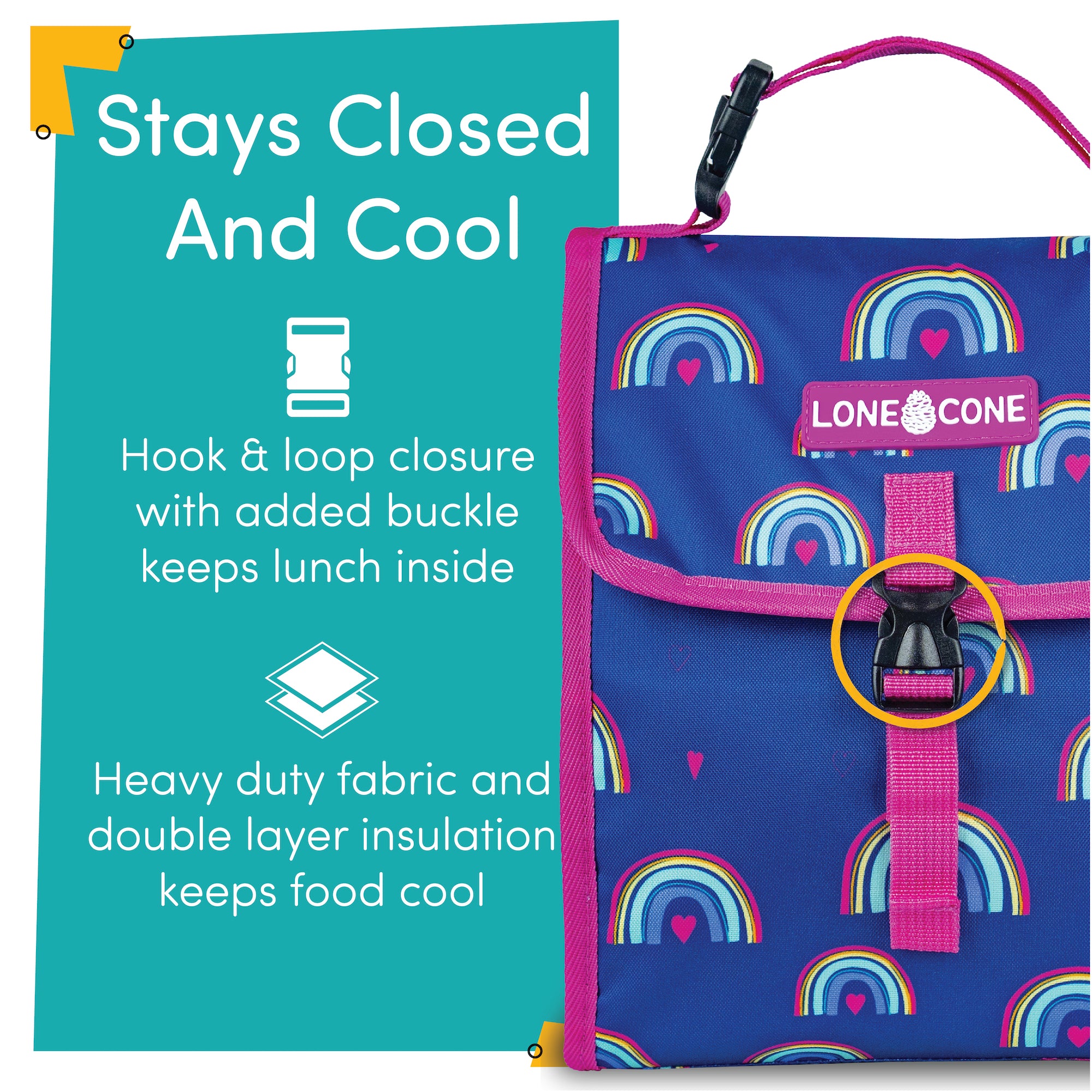 Rainbow Hearts Lunchbag